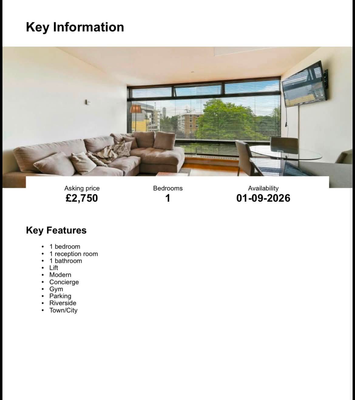 1 Bed Apartment | Parliament View Apartments